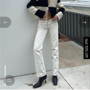 Abrand Jeans 99 Low Straight in stone white